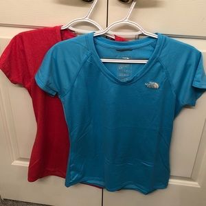 Two The North Face v-neck T-shirts